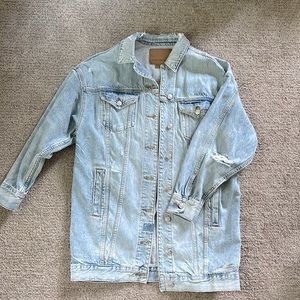 American Eagle oversized denim jacket size small